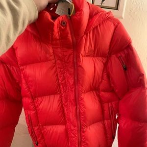 COPY - Medium red Nike puffer jacket.